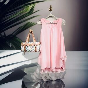 Umgee Light Pink Asymmetrical Dress